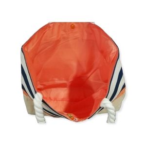 Nautical Tote Bag Blue/Coral/White/Beige
